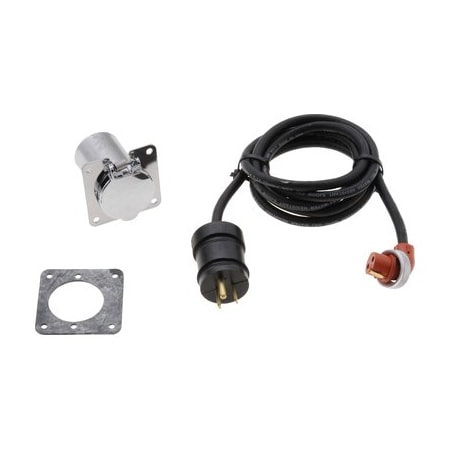 Zerostart Weatherproof Power Cord - 120V 15A, 10' 3M, With Chrome Plated, 4 Hole Square Receptacle 8606013